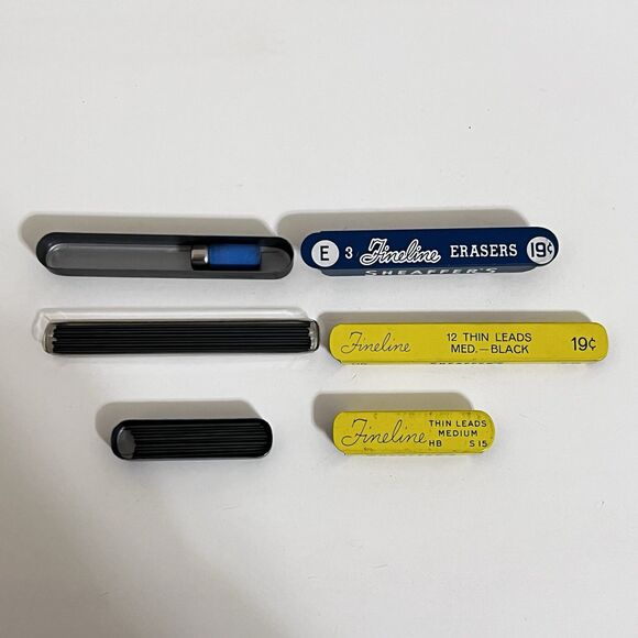 Vintage Pentel and Fineline Mechanical Pencil Lead & Eraser Refills Lot - Picture 3 of 12